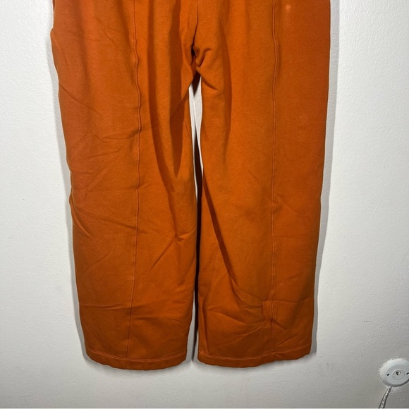 Athleta Retroplush Straight Leg Orange Pull On Sweatpants Womens Size Large - Picture 7 of 10